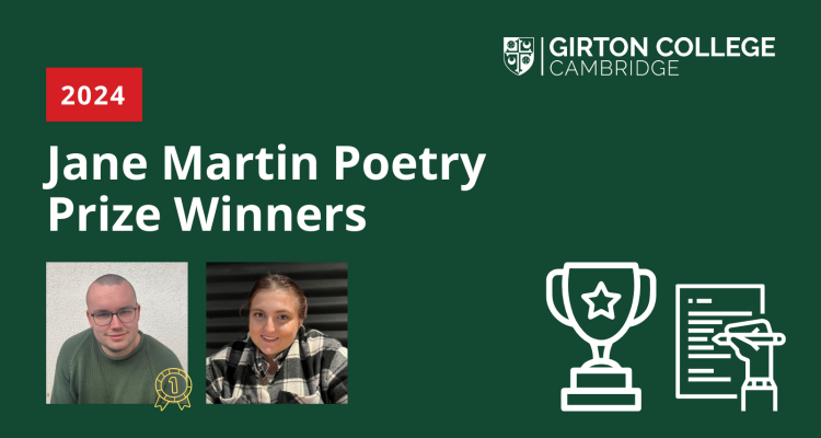 Jane Martin Poetry Prize Winners 2024 graphic with photographs of the winners.