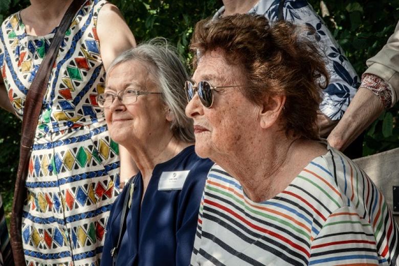 Baroness Brenda Hale and Dame Rosalyn Higgins at the Girton150 Festival (2019)