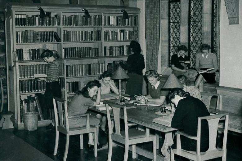 Student studying in the McMorran Library