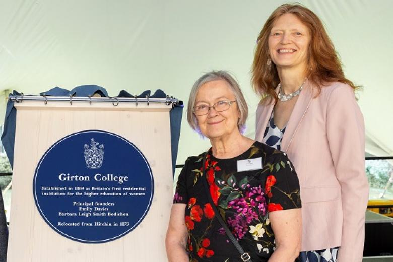 The College Visitor, Lady Hale and The Mistress, Professor Susan J. Smith, unveiling the new blue plaque (2019)