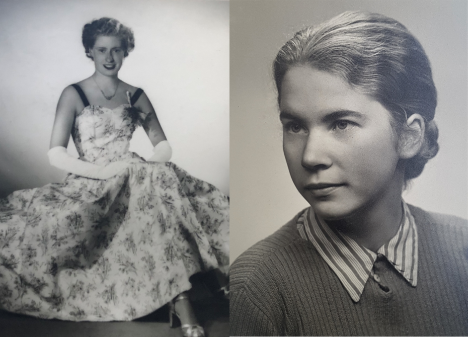 Black and White images of Margaret Tyler and Rhona Beare