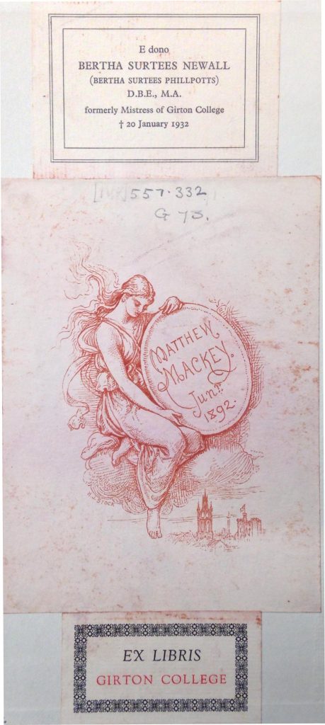 Dame Bertha Phillpotts’ bookplate