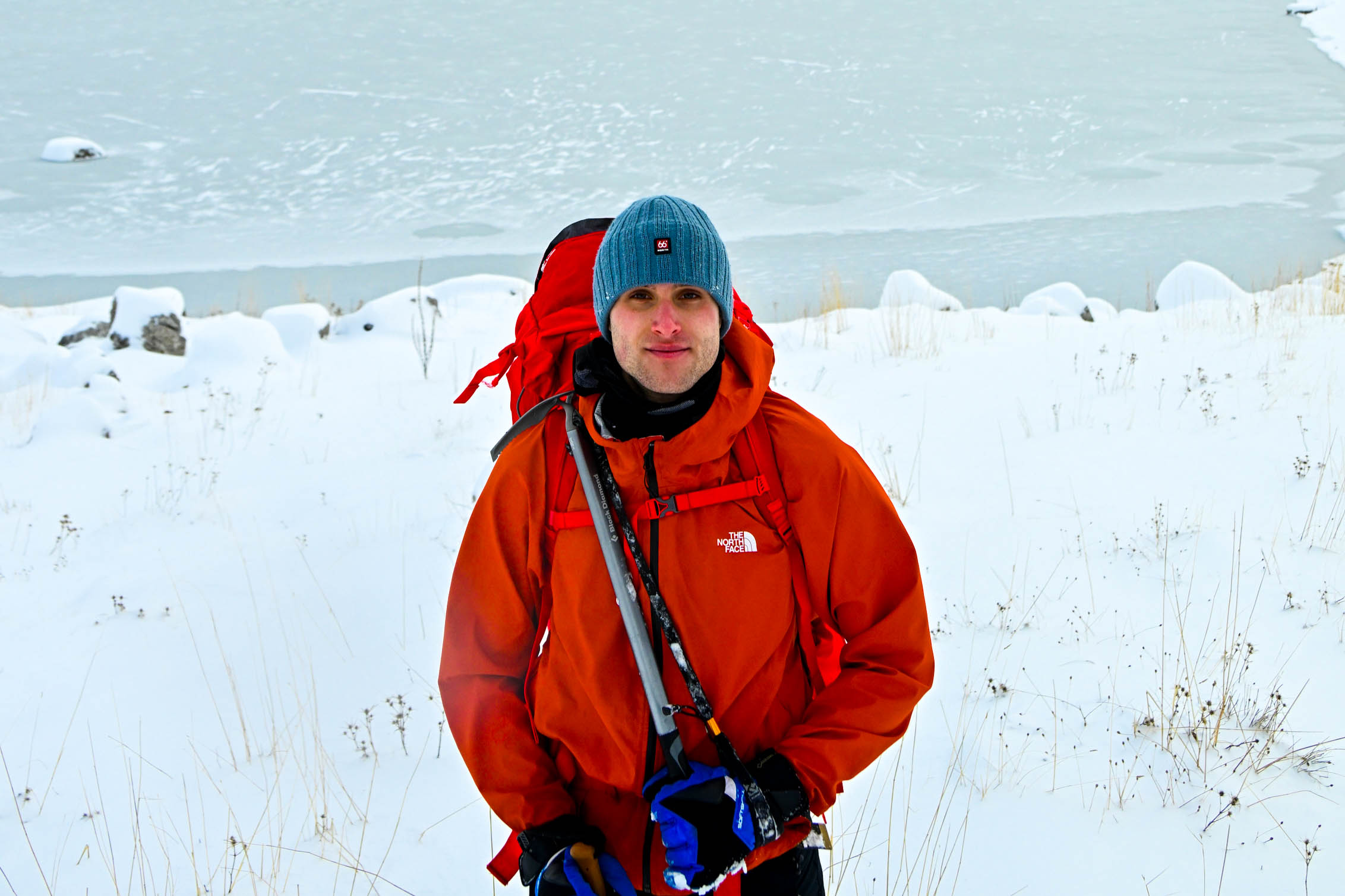Konstantis Alexopoulos on a winter expedition at Mt. Tymfi, Greece