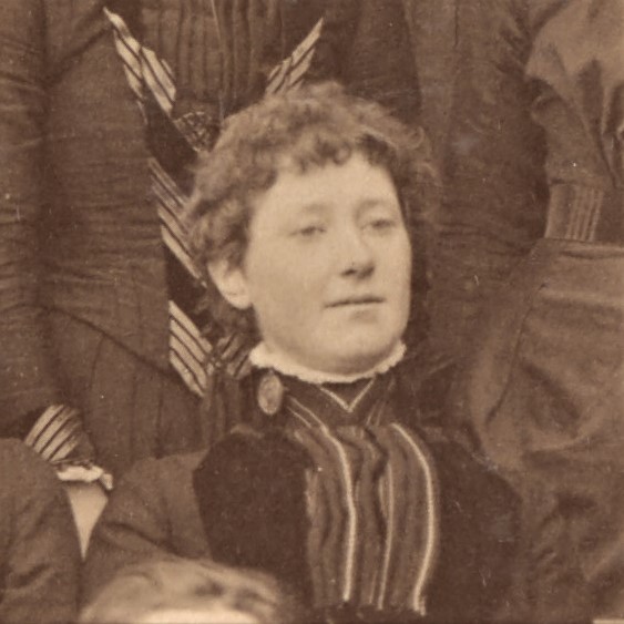 A close up for Alice Everett taken from the 1886 Matriculation Photo