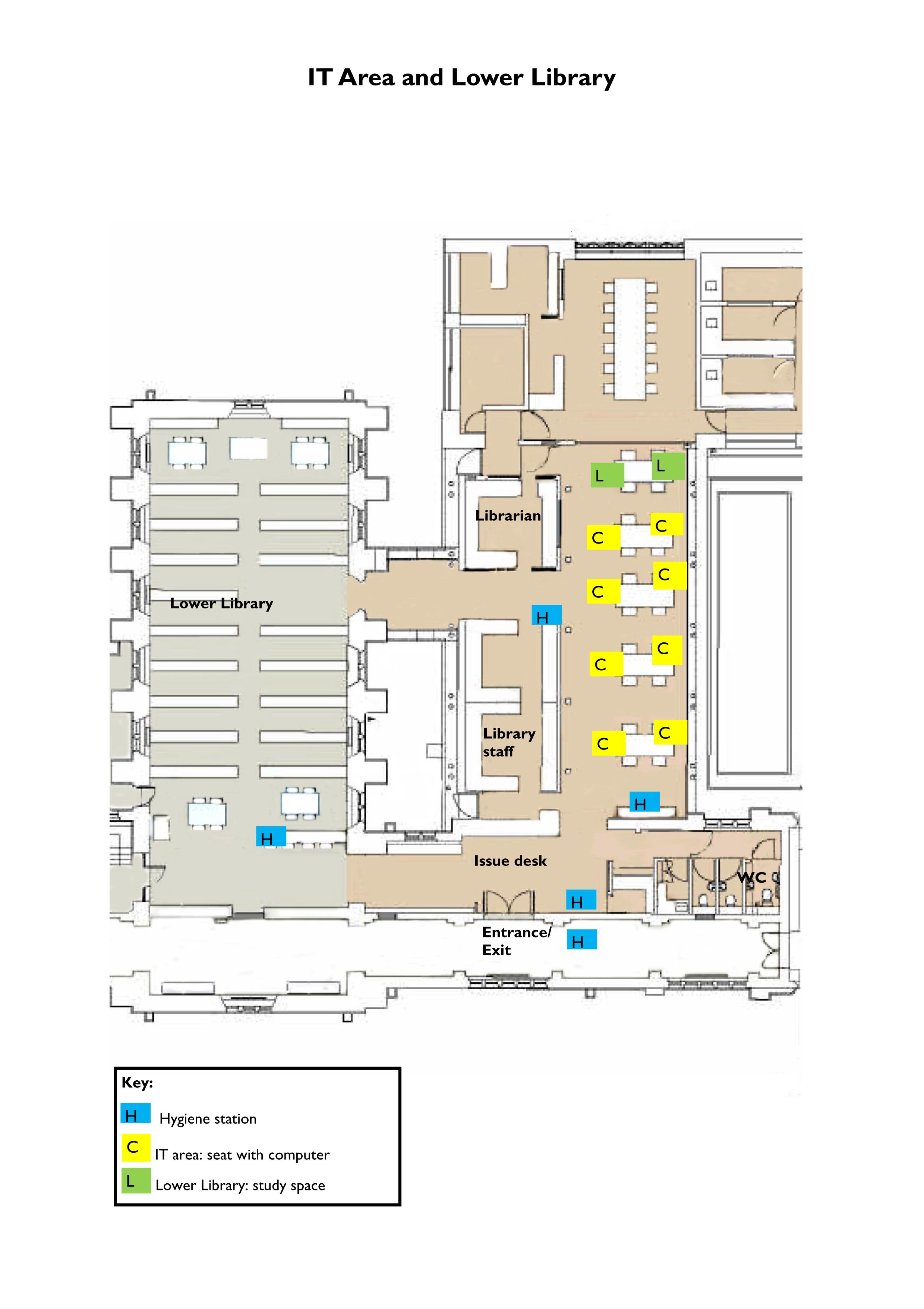 Floor plan of the IT Area