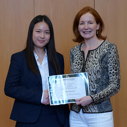 Leyi Wang with the Mistress, Dr Elisabeth Kendall