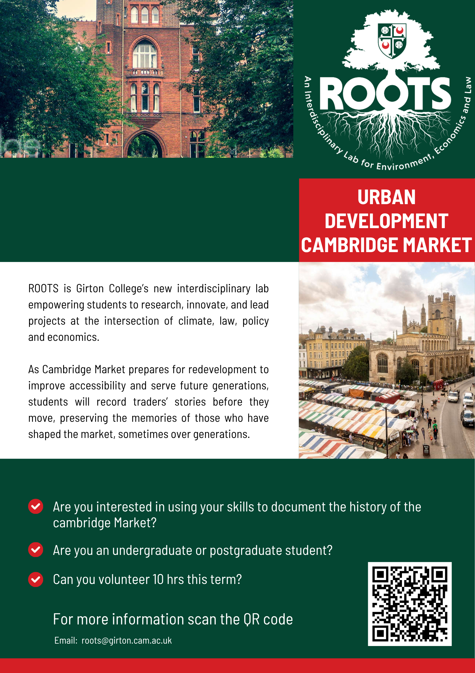 Poster about the research project