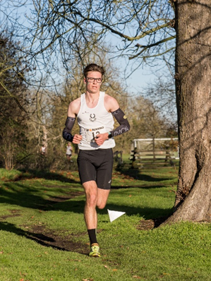 A photo of Matthew running