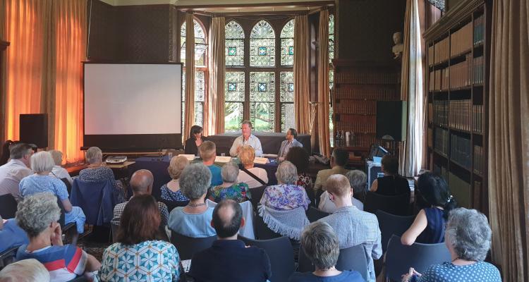 Image of panel discussion in Stanley Library