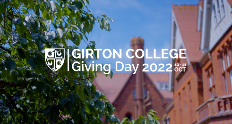 Image of Girton College with the words Giving Day 2022