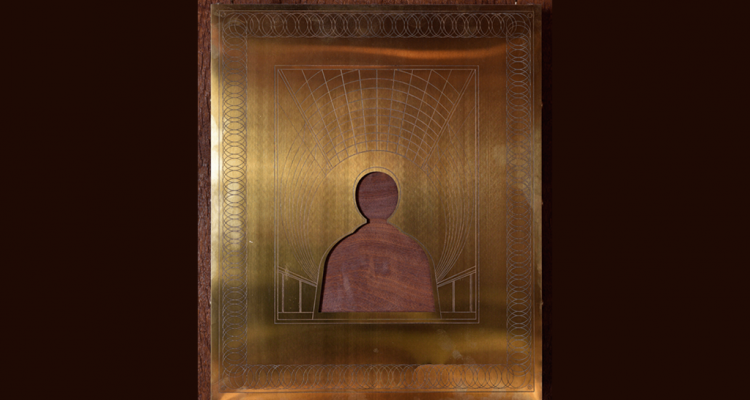 Portrait for Future Faces by Yelena Popova, photographed by Phil Mynott, 2018. This piece, created specifically for Hall where the portraits of the current and former Mistresses are displayed, looks forward to the faces of future Mistresses (archive reference: GCPH 11/1a/20/71).