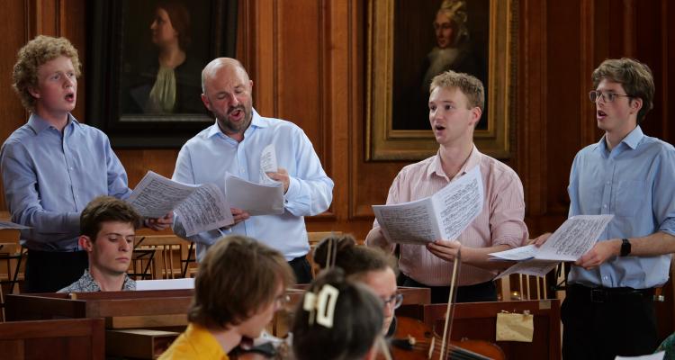 Andrew Kennedy and Girton students performing at the GCMS May Week Concert 2025