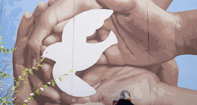 DOVE painting poster for The Sharp Edge of Peace -Credit MIRA and Royal Film House