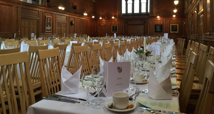 Great Hall - table set for formal dinner