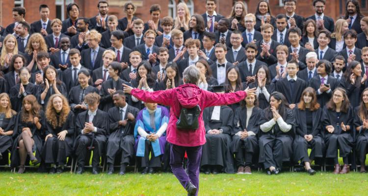 Students posed for a photo
