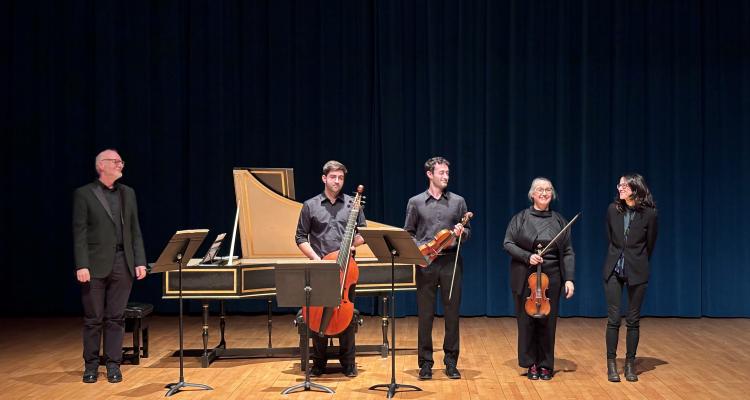 L-R: Dr Martin Ennis, Yusuf Lahham, Stephan Crayton, Professor Margaret Faultless, and Dr Marta Gentilucci