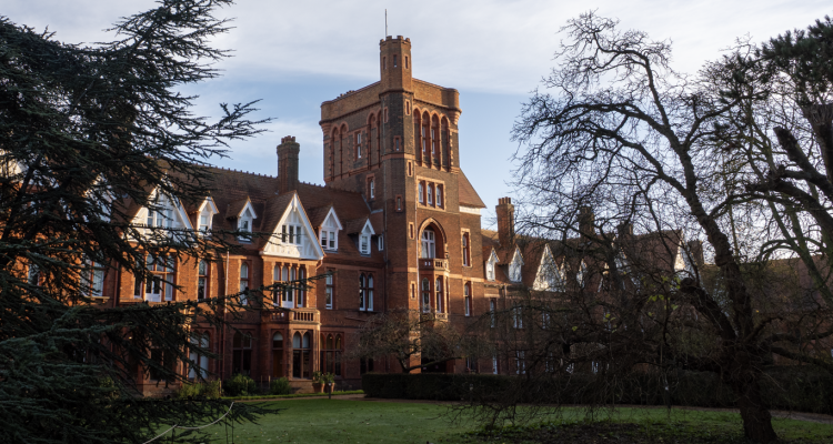 Girton College Tower in the winter morning sunshine