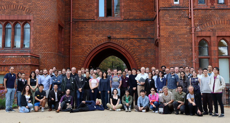Foundation of Quantum Technologies speakers, participants and organisers in front of Girton College Tower