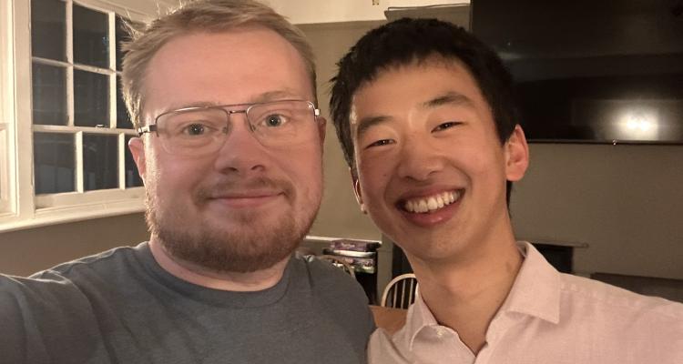 Co-Authors of the paper pictured together, L-R: James Walsh and Andrew Wang