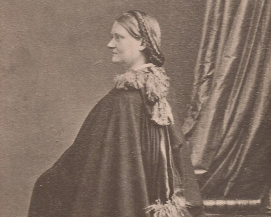 Photograph of Barbara Bodichon, taken by Disdéri of Paris, circa 1870 (archive reference: GCPH 4/2/2).