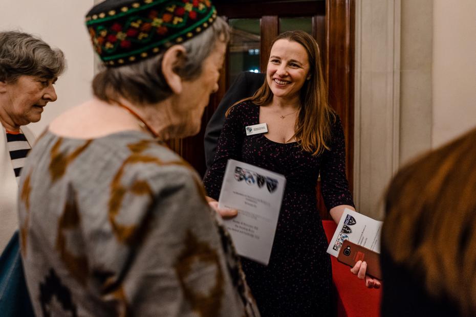 Emma Cornwall at a Alumni and Supporters event