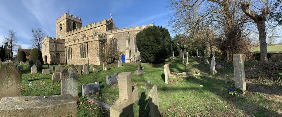 Elizabeth Welsh's headstone at St. Andrew's Church, Girton. Photograph by Lila Janik