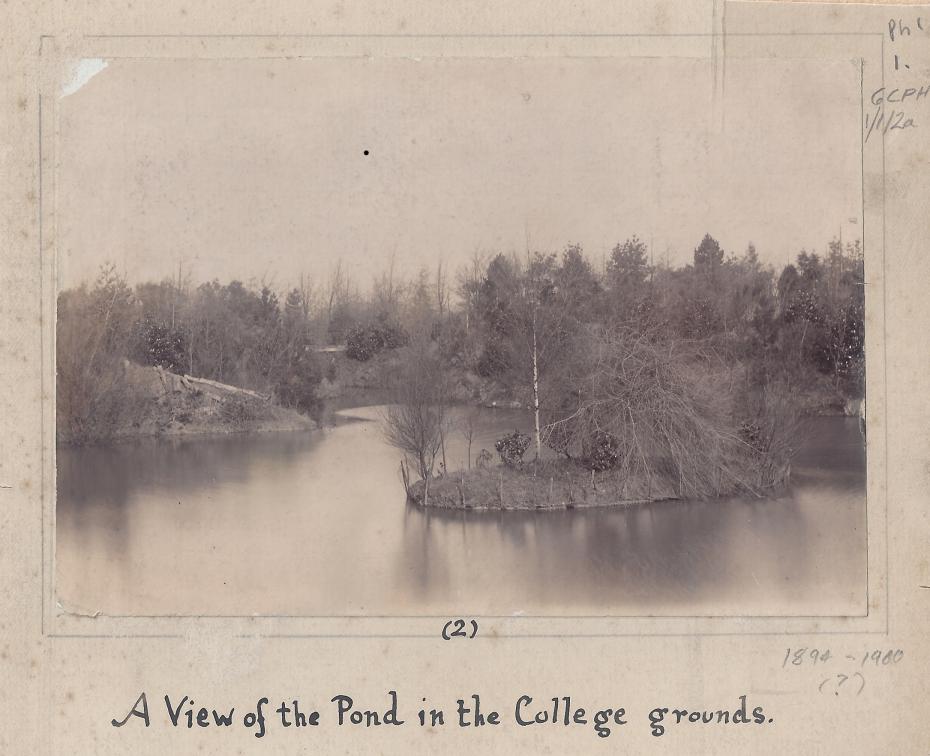 Early photograph of the pond, taken by an unknown photographer, circa 1894 (archive reference: GCPH 1/1/2).