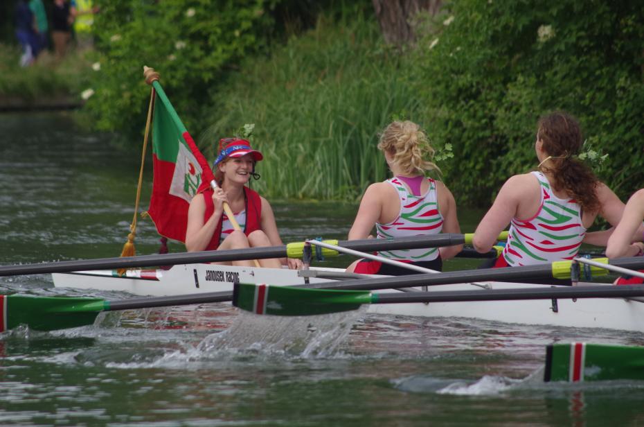 Girton Boat Club - Women's Team Rowing on river