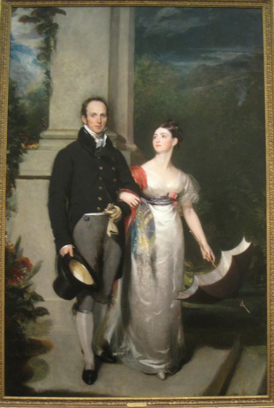 ‘Mr and Mrs James Dunlop’, painted by Thomas Lawrence, circa 1825, willed to Girton by Jane Catherine Gamble but then returned to the Dunlop family in Scotland at their request, and subsequently sold. Painting now held in the Worcester Art Museum (Worcester, Massachusetts, USA).