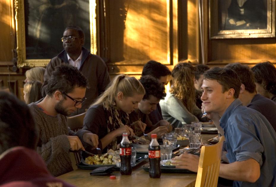 Students eating in the Dining Hall